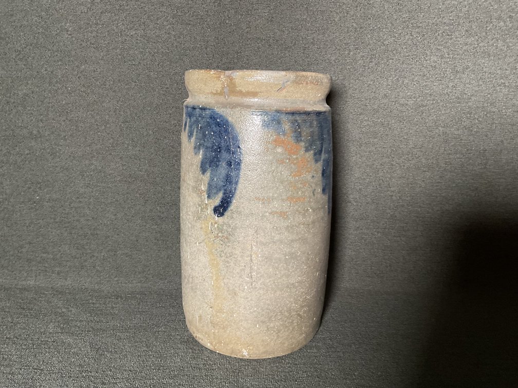 Image for Valley of Virginia Cobalt Decorated Crock 1 Gallon