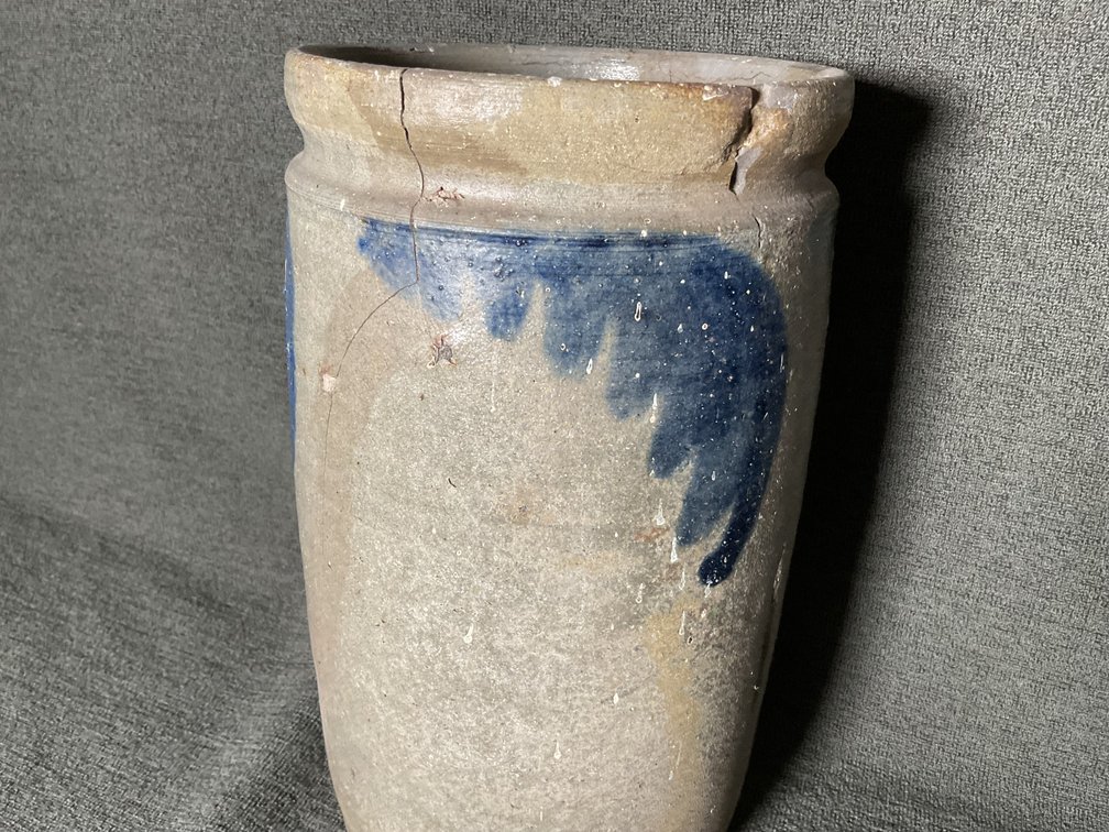 Image for Valley of Virginia Cobalt Decorated Crock 1 Gallon