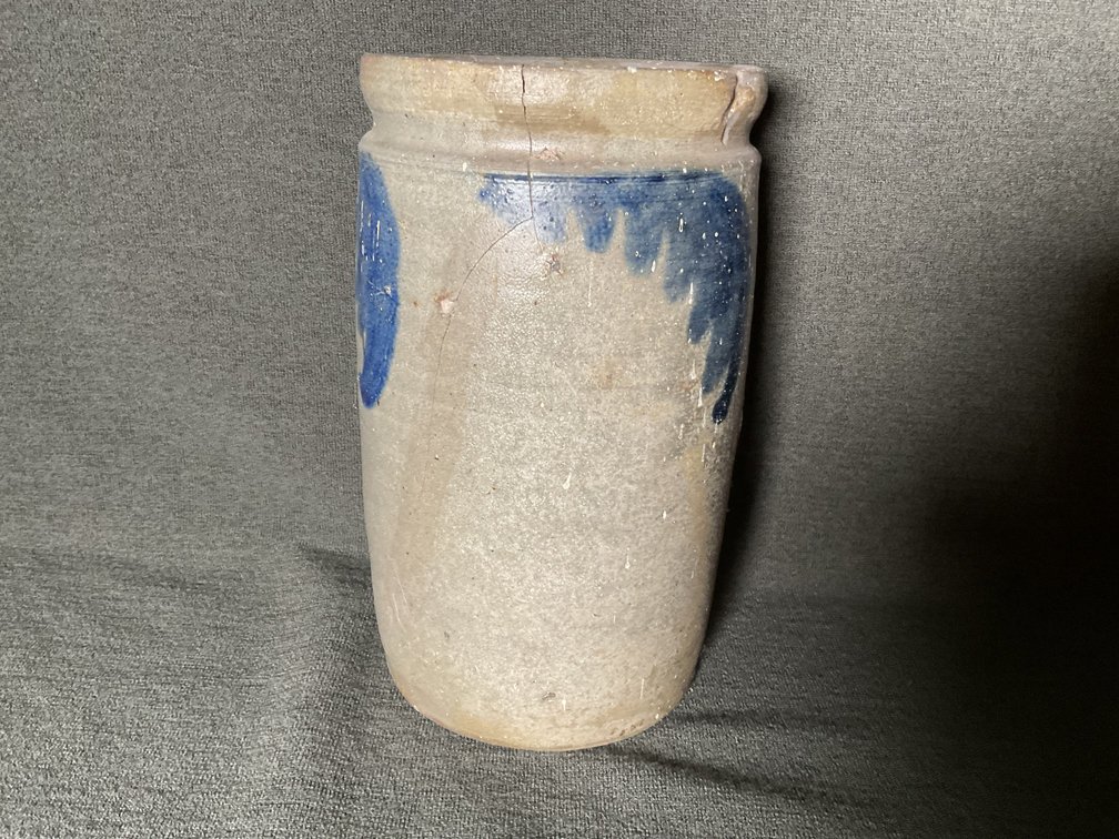 Image for Valley of Virginia Cobalt Decorated Crock 1 Gallon