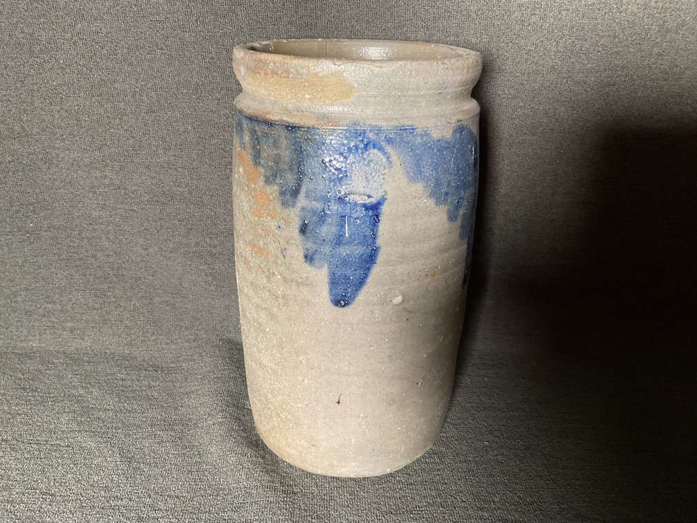 Image for Valley of Virginia Cobalt Decorated Crock 1 Gallon