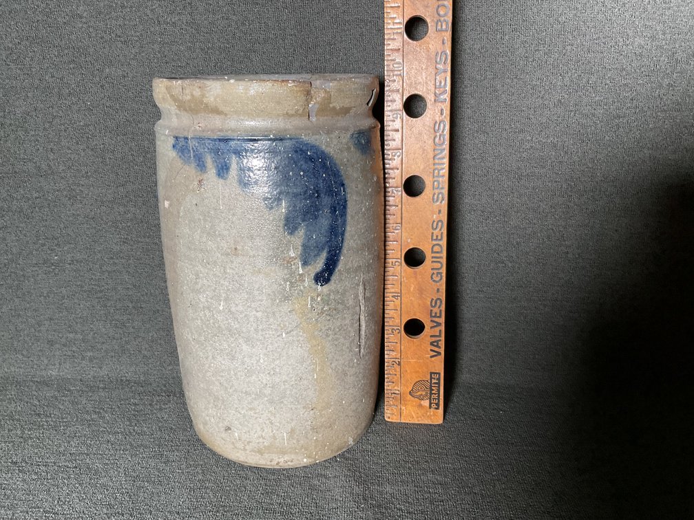 Image for Valley of Virginia Cobalt Decorated Crock 1 Gallon