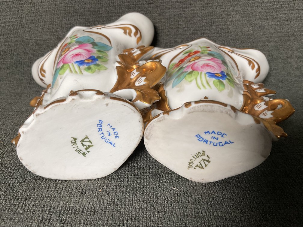 Image for Vista Alegre Portugal Urn Vase Pair