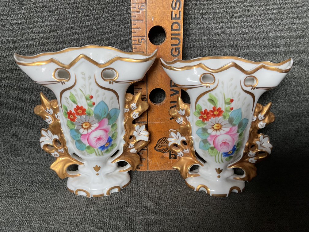Image for Vista Alegre Portugal Urn Vase Pair