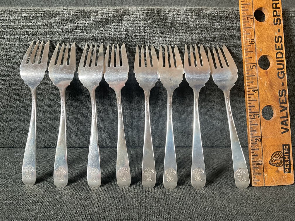 Image for S Kirk & Son “Repousse” Sterling Silver Salad Forks