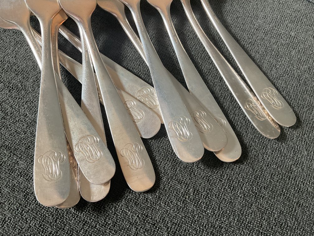 Image for S Kirk & Son “Repousse” Sterling Silver Forks 12!