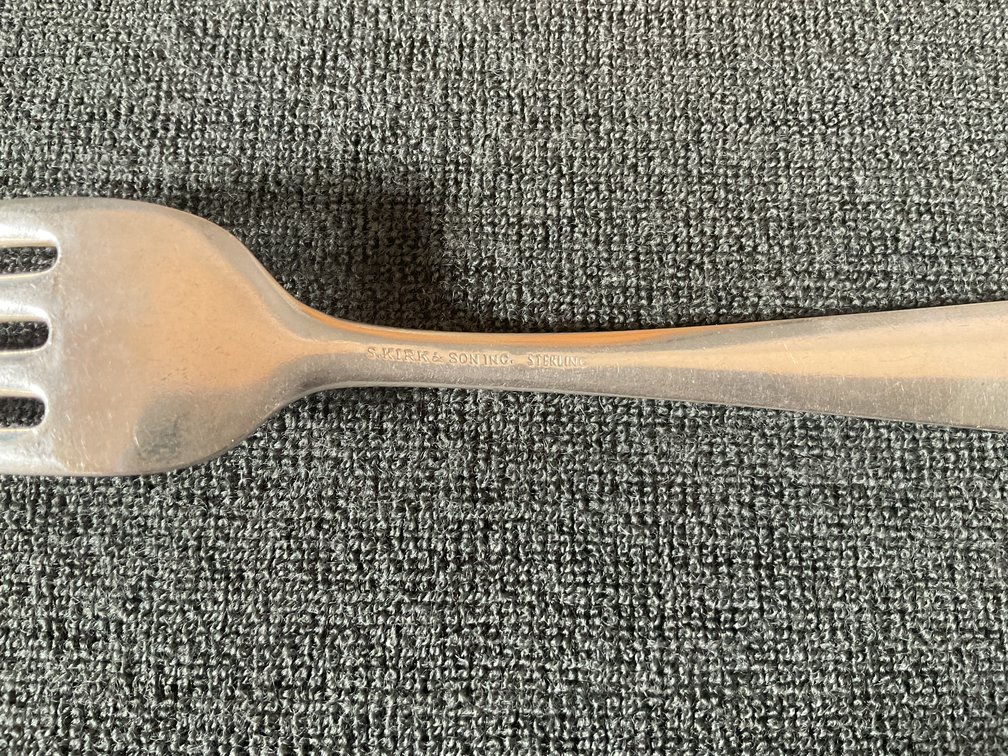 Image for S Kirk & Son “Repousse” Sterling Silver Forks 12!