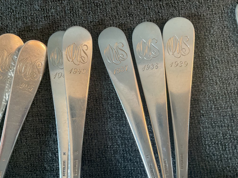 Image for S. Kirk & Son “Repousse” Heavy Sterling Silver Teaspoons