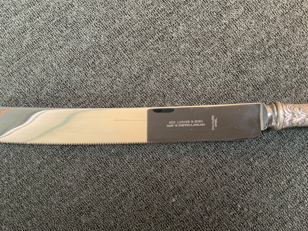 Image for S Kirk & Son “Repousse” Sterling Handle Wedding Cake Knife
