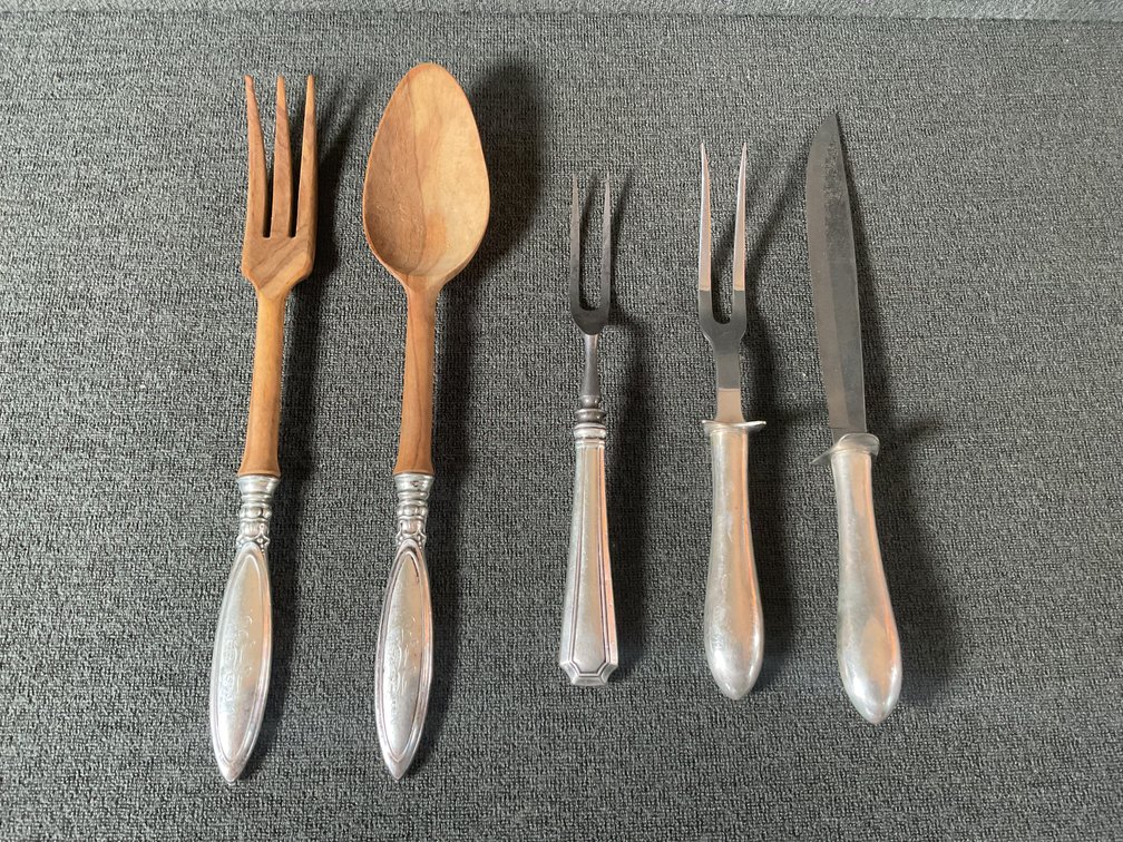 Image for Hollow Sterling Handle Servers