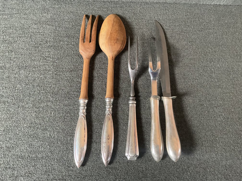 Image for Hollow Sterling Handle Servers