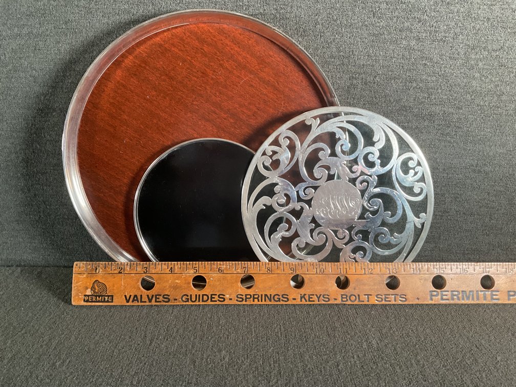 Image for Trays and Trivet with Sterling Silver