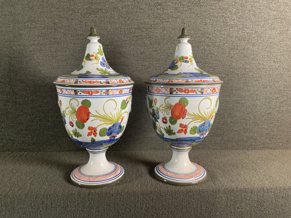 Image for Pair of Italian Covered Urns