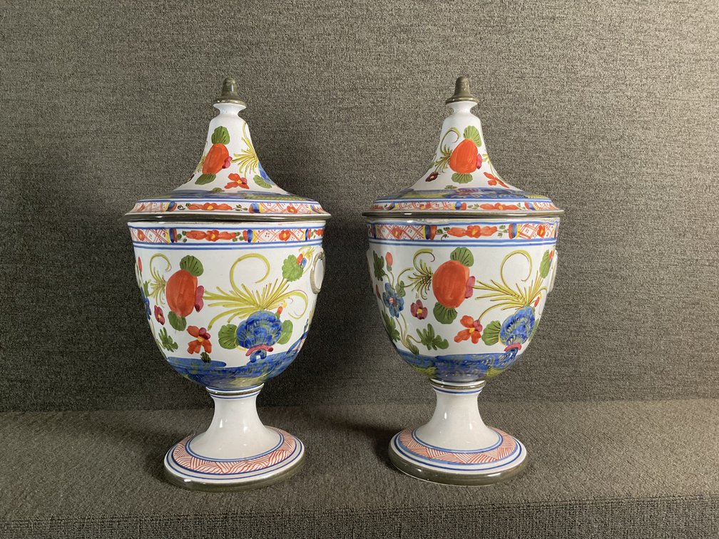 Image for Pair of Italian Covered Urns