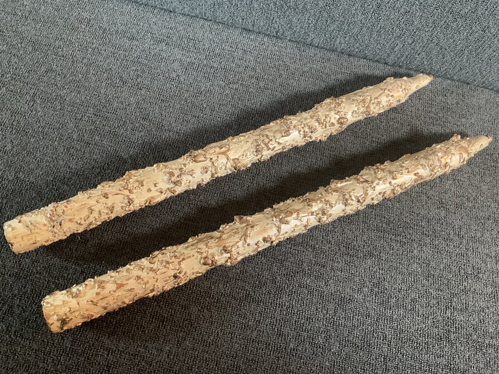 Image for Pair of Antique Brass Push Up Candlesticks
