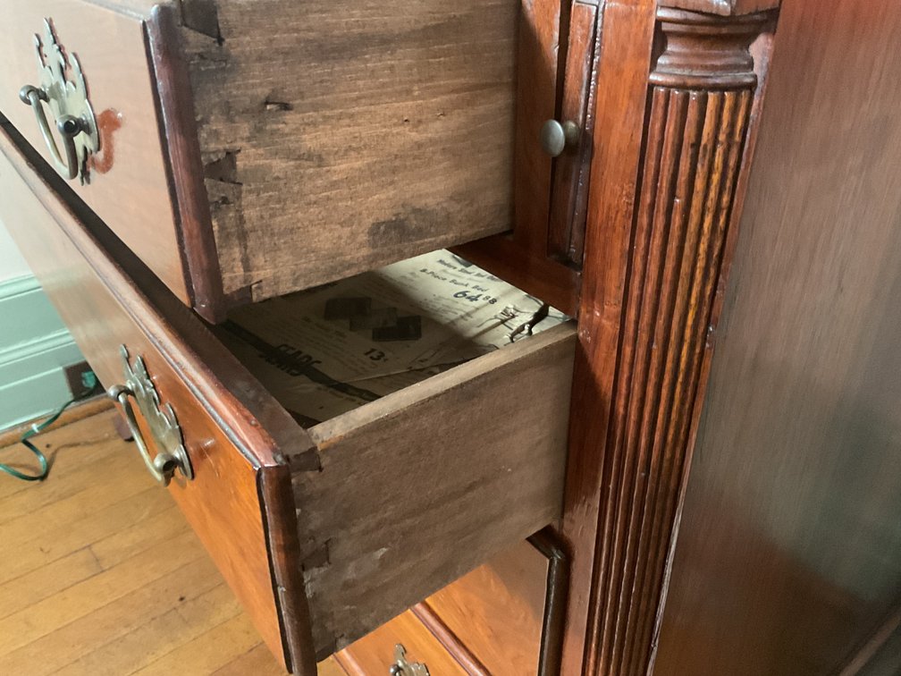 Image for Antique Hand Made Solid Walnut Desk
