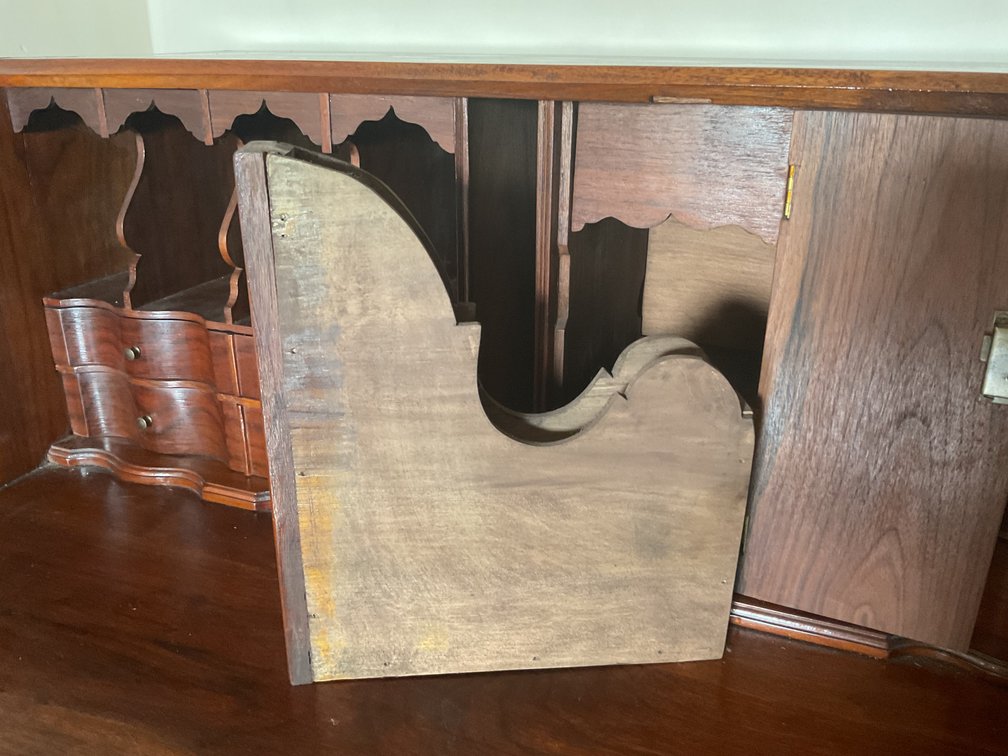 Image for Antique Hand Made Solid Walnut Desk