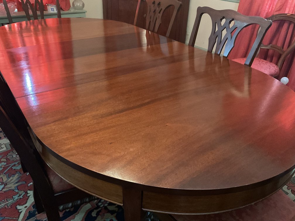 Image for Mahogany Dining Table with 6 Chippendale Chairs