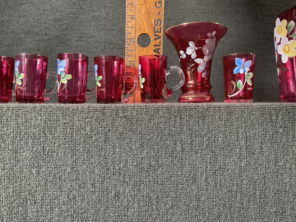 Image for Enameled Cranberry Glass