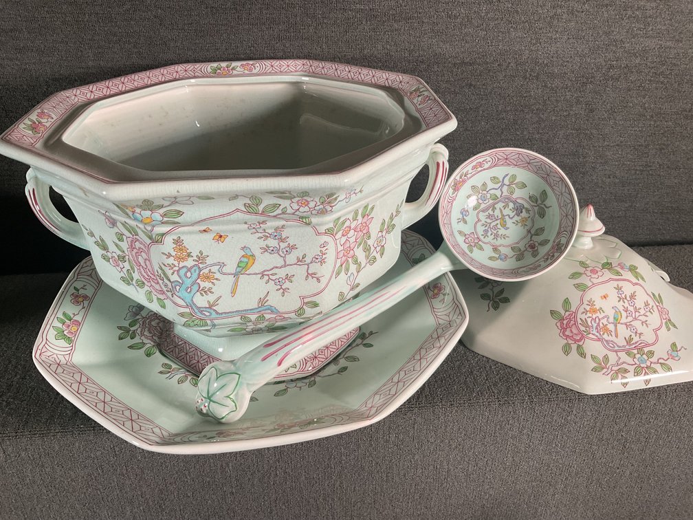 Image for Adams English Ironstone “Singapore Bird”  Tureen w/ Ladle