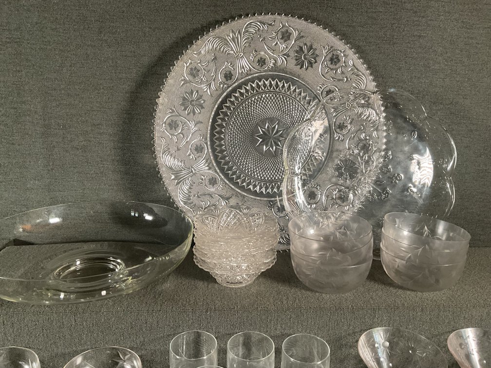 Image for Pressed Glass & Crystal Lot