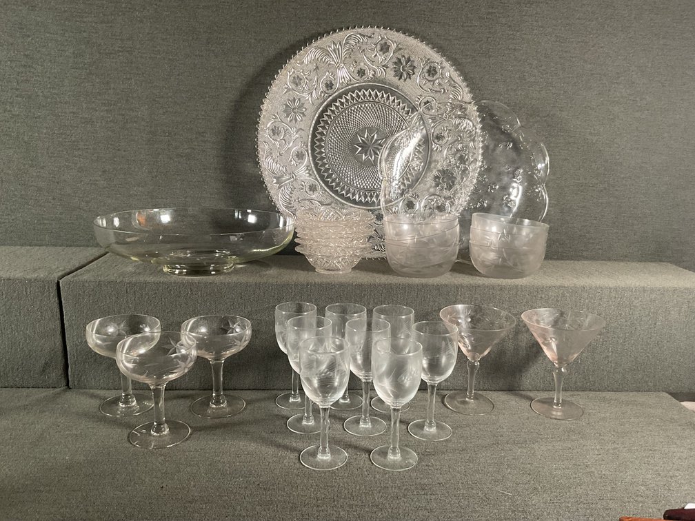Image for Pressed Glass & Crystal Lot