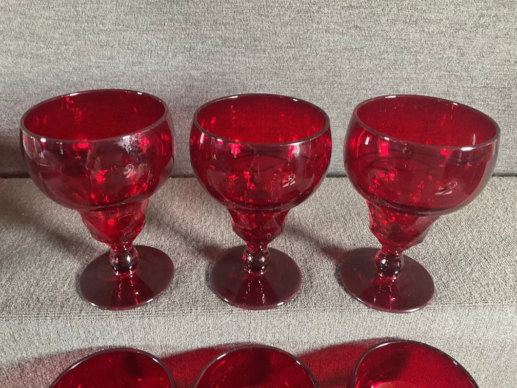 Image for Fenton Georgian Red Goblets