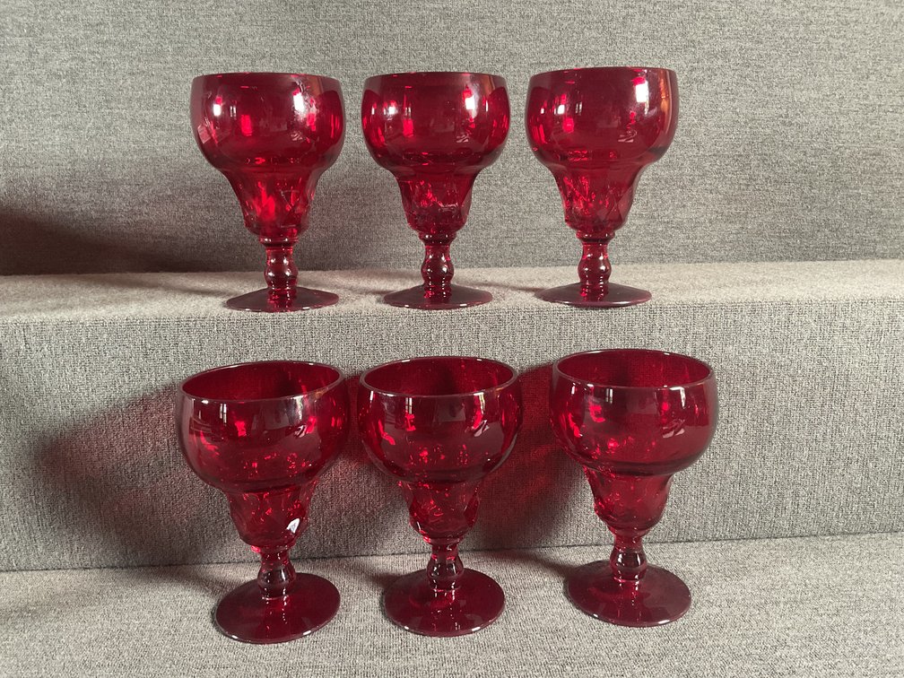 Image for Fenton Georgian Red Goblets