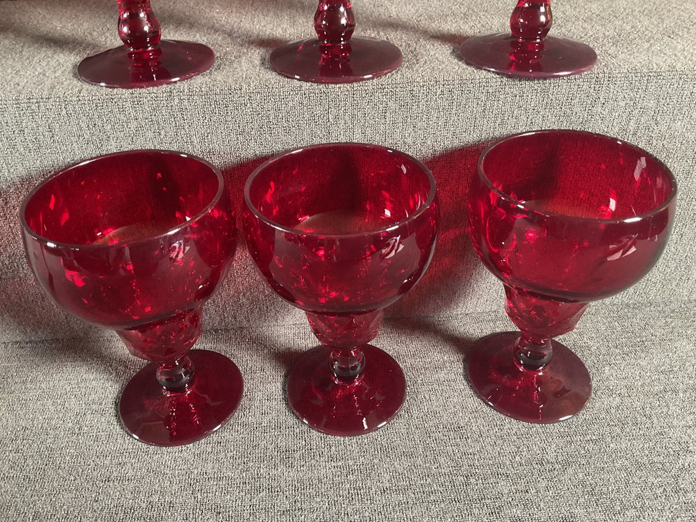 Image for Fenton Georgian Red Goblets