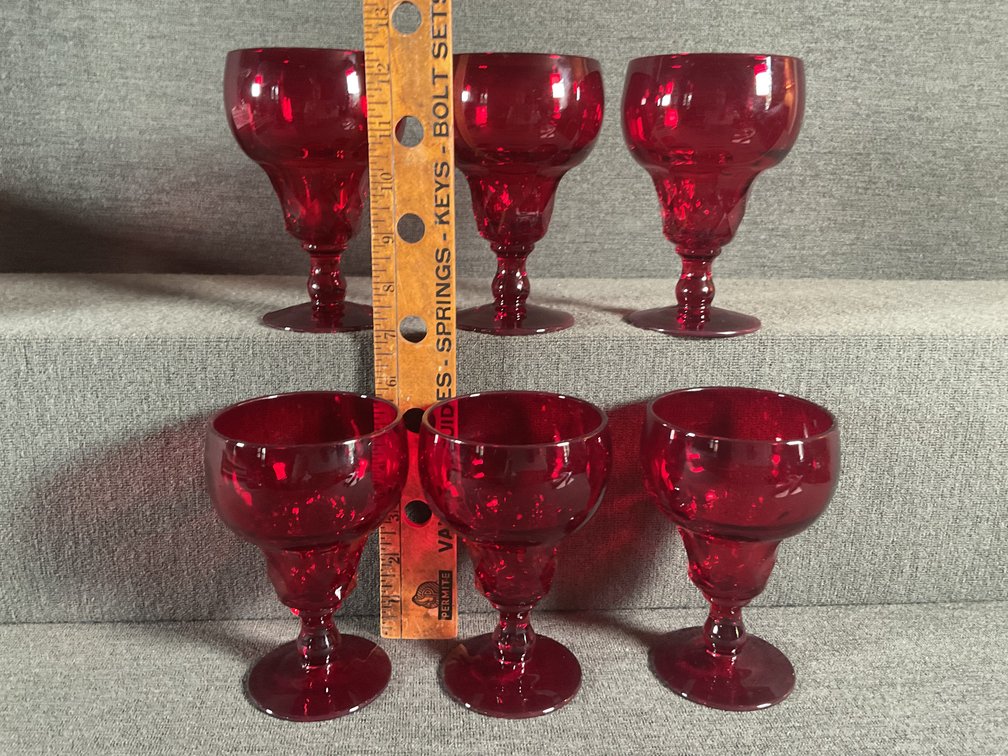 Image for Fenton Georgian Red Goblets