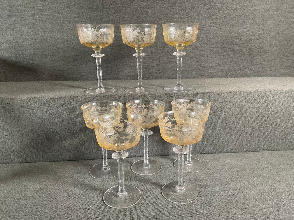 Image for Tiffin Cadena Crystal Stemware Yellow Bowl