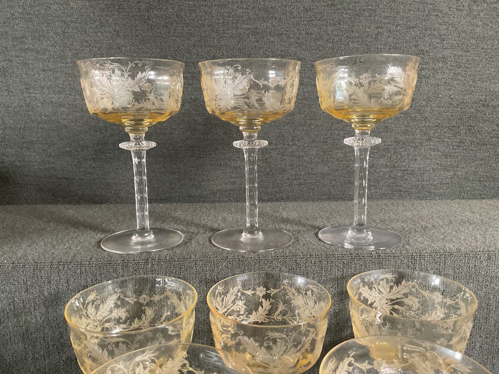 Image for Tiffin Cadena Crystal Stemware Yellow Bowl