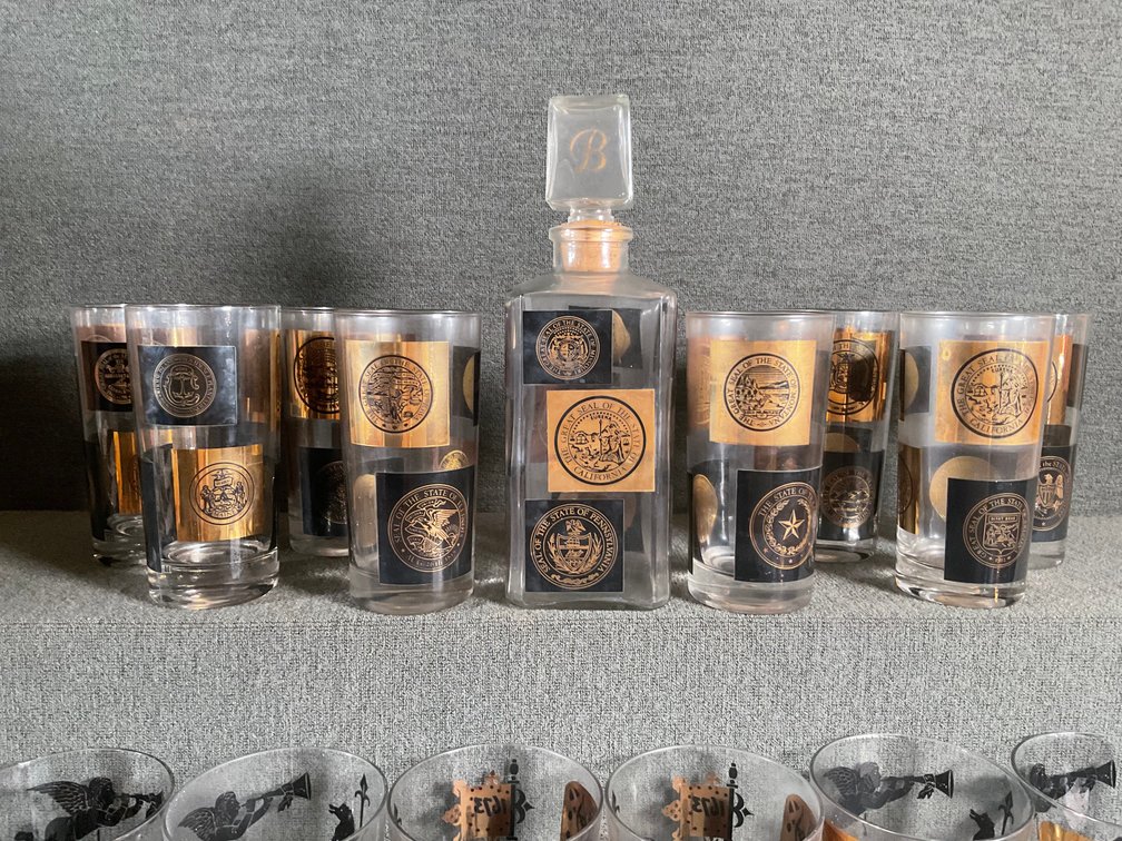 Image for MCM State Seal Highballs with Decanter