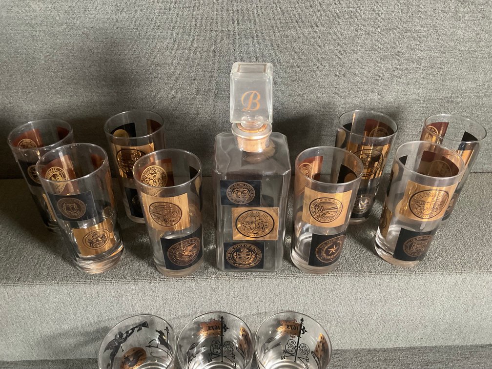 Image for MCM State Seal Highballs with Decanter