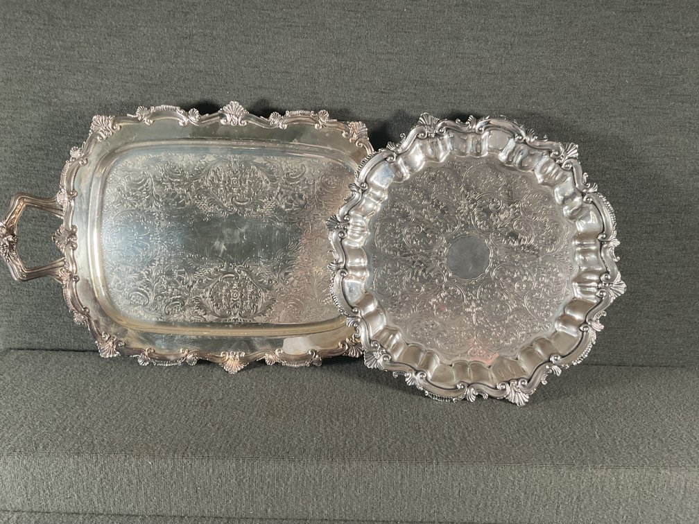 Image for Silver Plated Trays - Footed