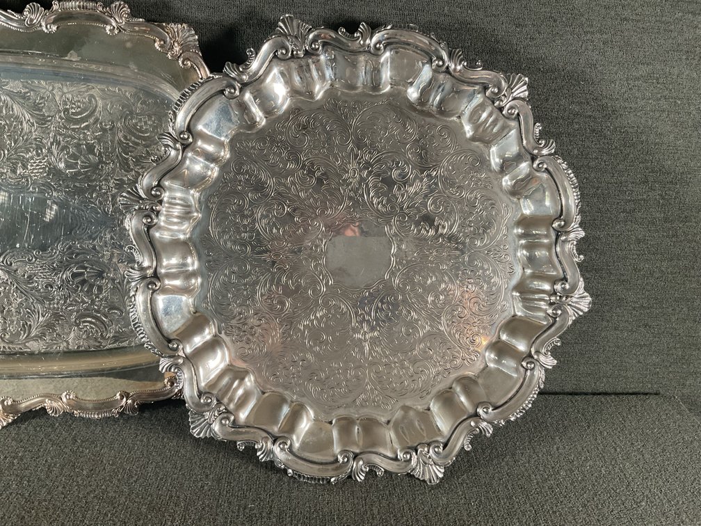Image for Silver Plated Trays - Footed