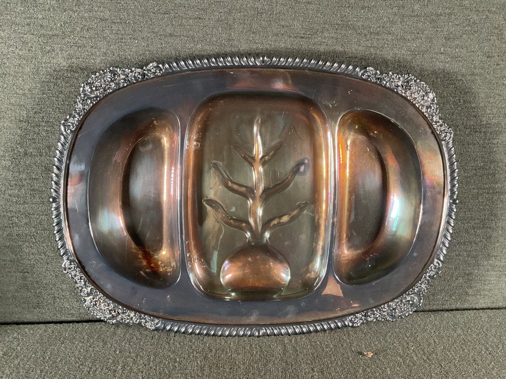 Image for Large Silver Plated Meat Serving Platters