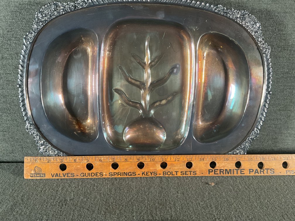 Image for Large Silver Plated Meat Serving Platters