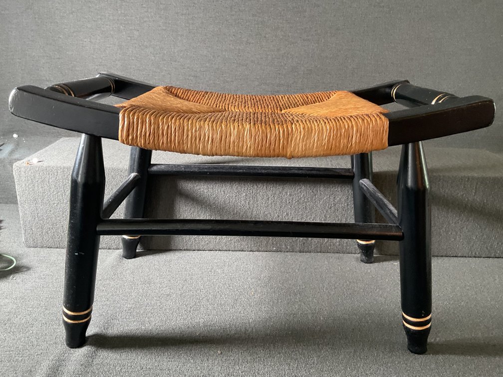Image for Stool with Woven Seat