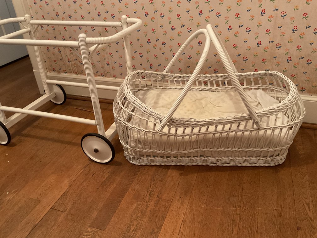 Image for Antique Wicker Bassinet