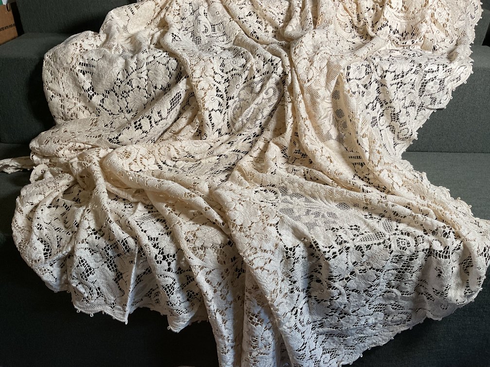 Image for Vintage Lace Tablecloth