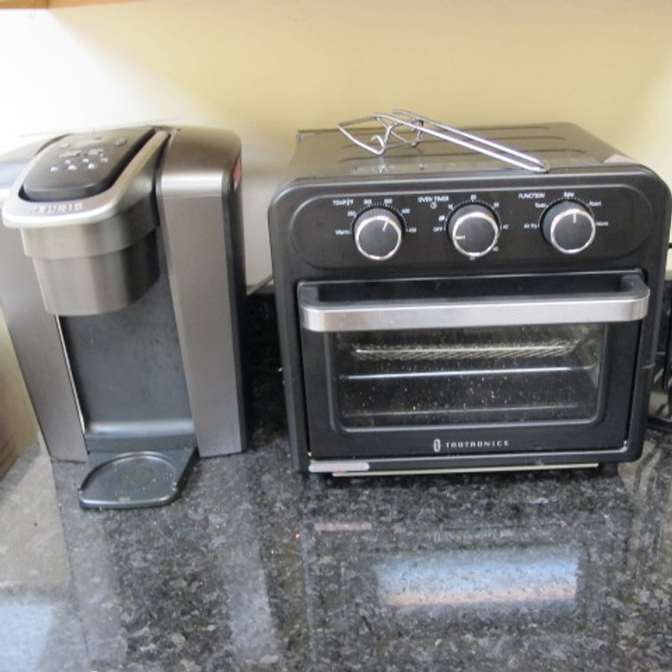 Image for Metal Cart, Samsung Microwave, Keurig, Taotronics Toaster, Bunn Coffee Maker, Single Burner Heater