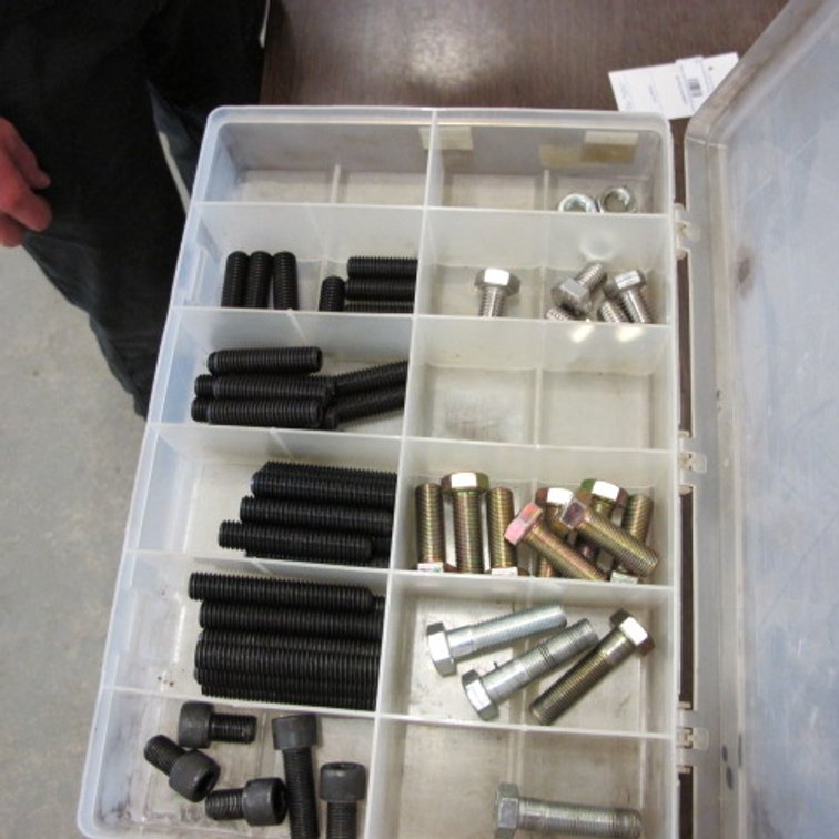 Image for Assortment of Hardware in Plastic Bins