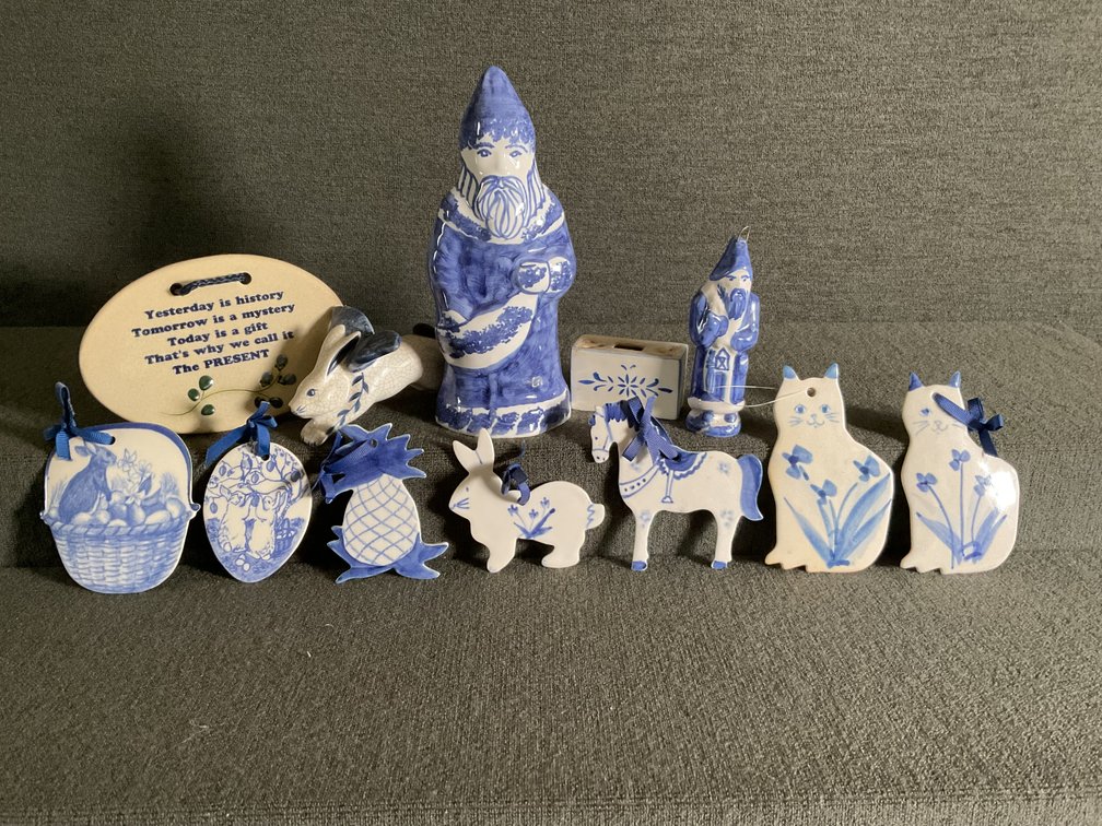 Image for Hand Painted Blue and White Decor Items