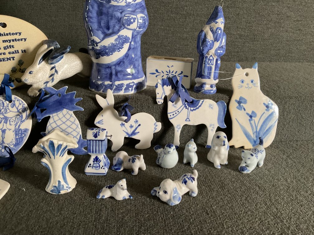 Image for Hand Painted Blue and White Decor Items