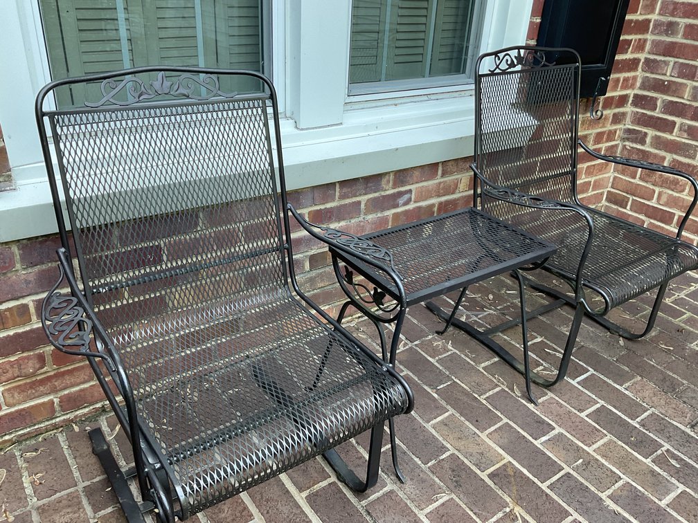 Image for Wrought Iron Patio Chairs and Table