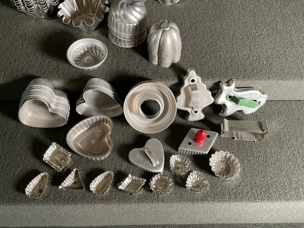 Image for Vintage Aluminum Molds & Cookie Cutters