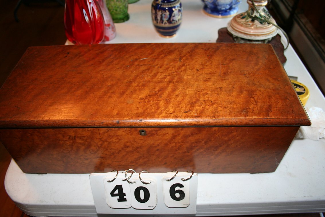 Image for JH Heller Cylinder Music Box Birds Eye Maple Case, Ratchet Wind