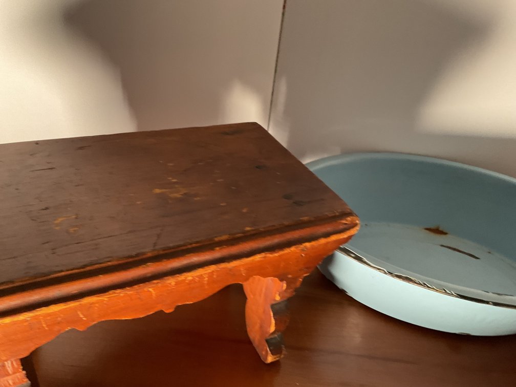 Image for Antique Stool, Glove Box, & Wash Basin