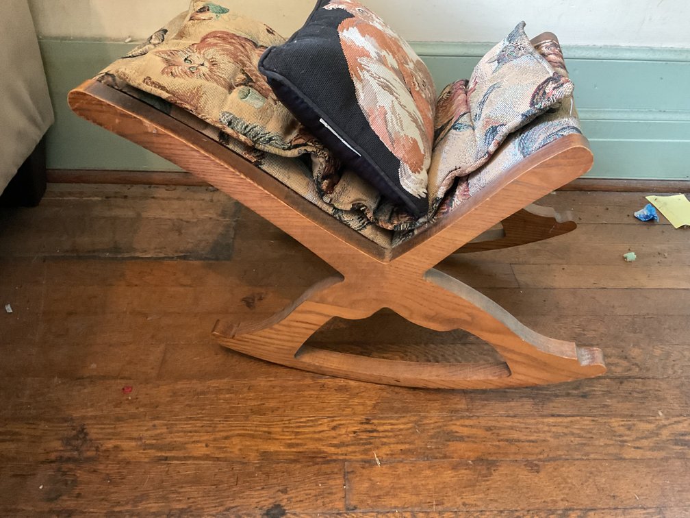 Image for Reproduction Victorian Rocking Foot Stool