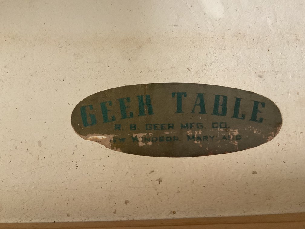 Image for Enamel Top Table